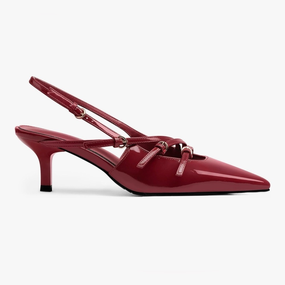 MUCCCUTE Women's Heels with Pointed Toe, Heeled, Flat Heels with Strap size 6.5 - Picture 6 of 8